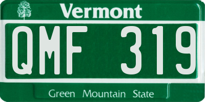 VT license plate QMF319
