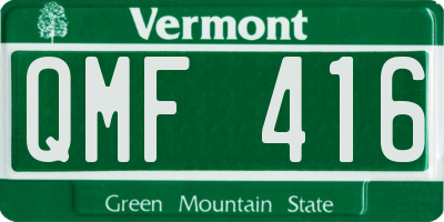 VT license plate QMF416