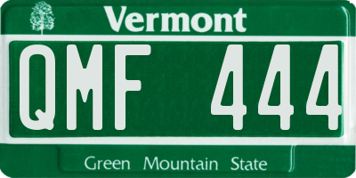 VT license plate QMF444