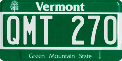 VT license plate QMT270