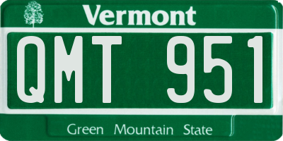 VT license plate QMT951
