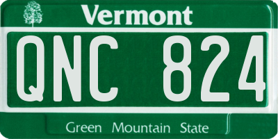 VT license plate QNC824