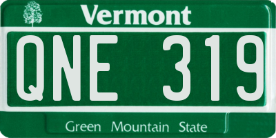 VT license plate QNE319