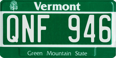 VT license plate QNF946