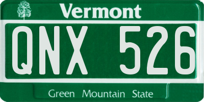 VT license plate QNX526