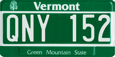 VT license plate QNY152