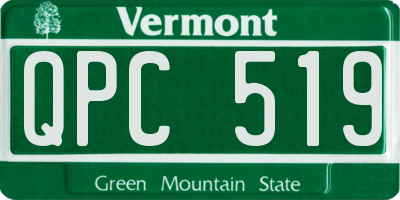 VT license plate QPC519