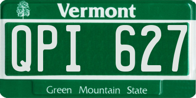 VT license plate QPI627