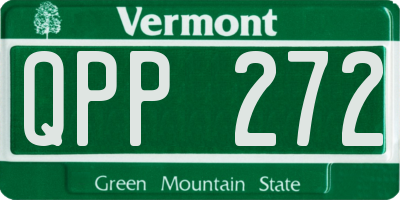 VT license plate QPP272