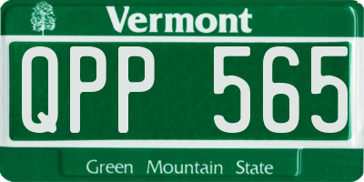 VT license plate QPP565