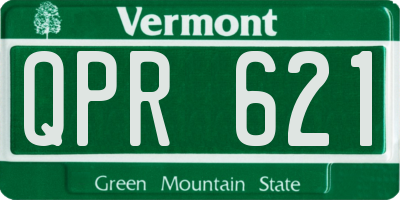 VT license plate QPR621