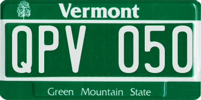 VT license plate QPV050