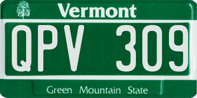 VT license plate QPV309
