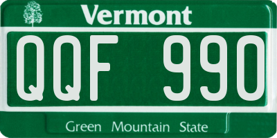 VT license plate QQF990