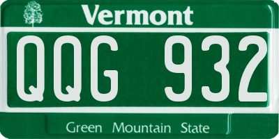VT license plate QQG932