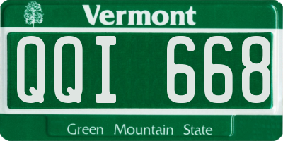 VT license plate QQI668