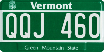 VT license plate QQJ460