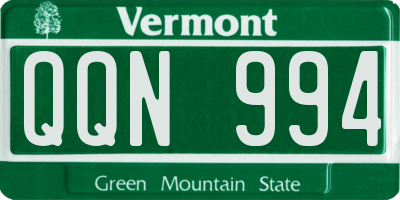 VT license plate QQN994
