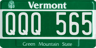 VT license plate QQQ565