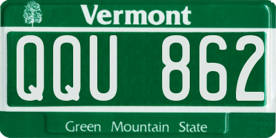 VT license plate QQU862