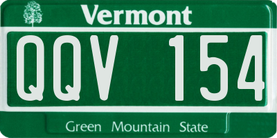 VT license plate QQV154