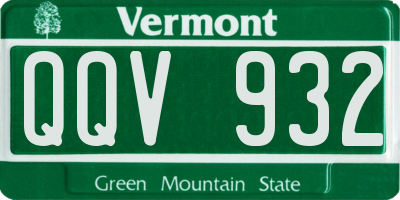 VT license plate QQV932