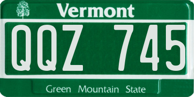 VT license plate QQZ745