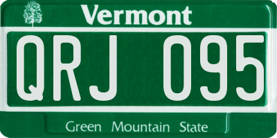 VT license plate QRJ095
