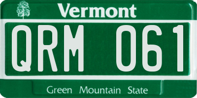 VT license plate QRM061