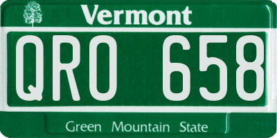 VT license plate QRO658