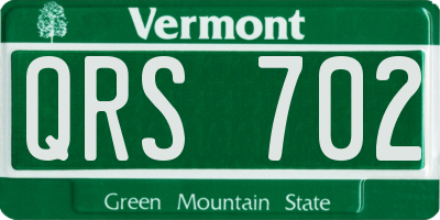 VT license plate QRS702