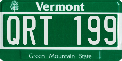 VT license plate QRT199