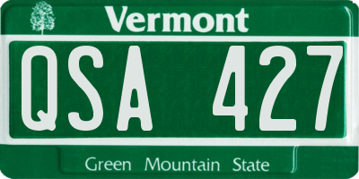 VT license plate QSA427