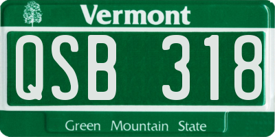 VT license plate QSB318