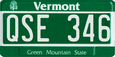 VT license plate QSE346