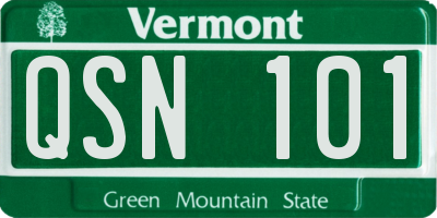 VT license plate QSN101