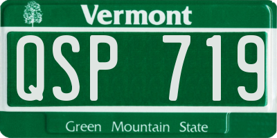 VT license plate QSP719