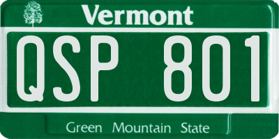 VT license plate QSP801