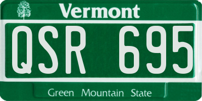 VT license plate QSR695