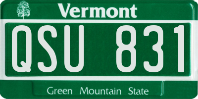 VT license plate QSU831