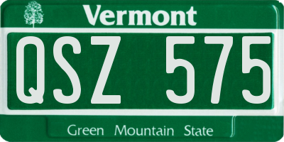 VT license plate QSZ575