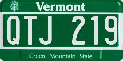 VT license plate QTJ219