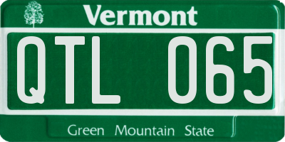VT license plate QTL065