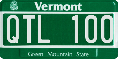 VT license plate QTL100