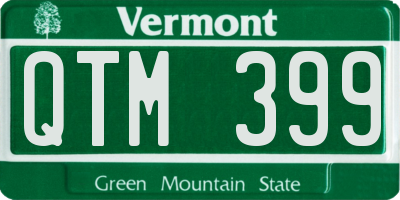VT license plate QTM399