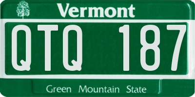VT license plate QTQ187