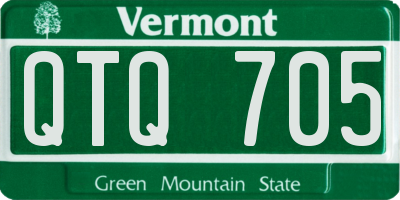 VT license plate QTQ705