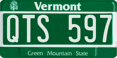 VT license plate QTS597
