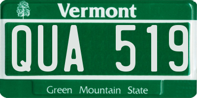VT license plate QUA519