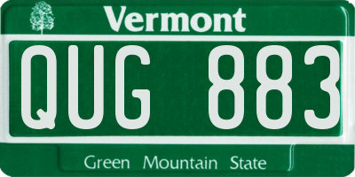 VT license plate QUG883